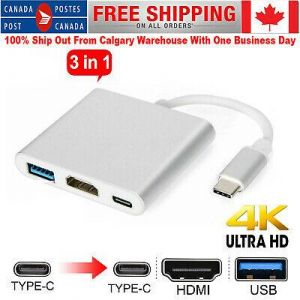 _Diaastore_1 gaming  סוג C ל- USB-C HDMI USB 3.0 מתאם כבל ממיר 3 ב 1 רכזת עבור MacBook Pro